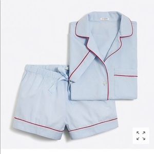 J. Crew Short Sleeve Blue Pajama Set
